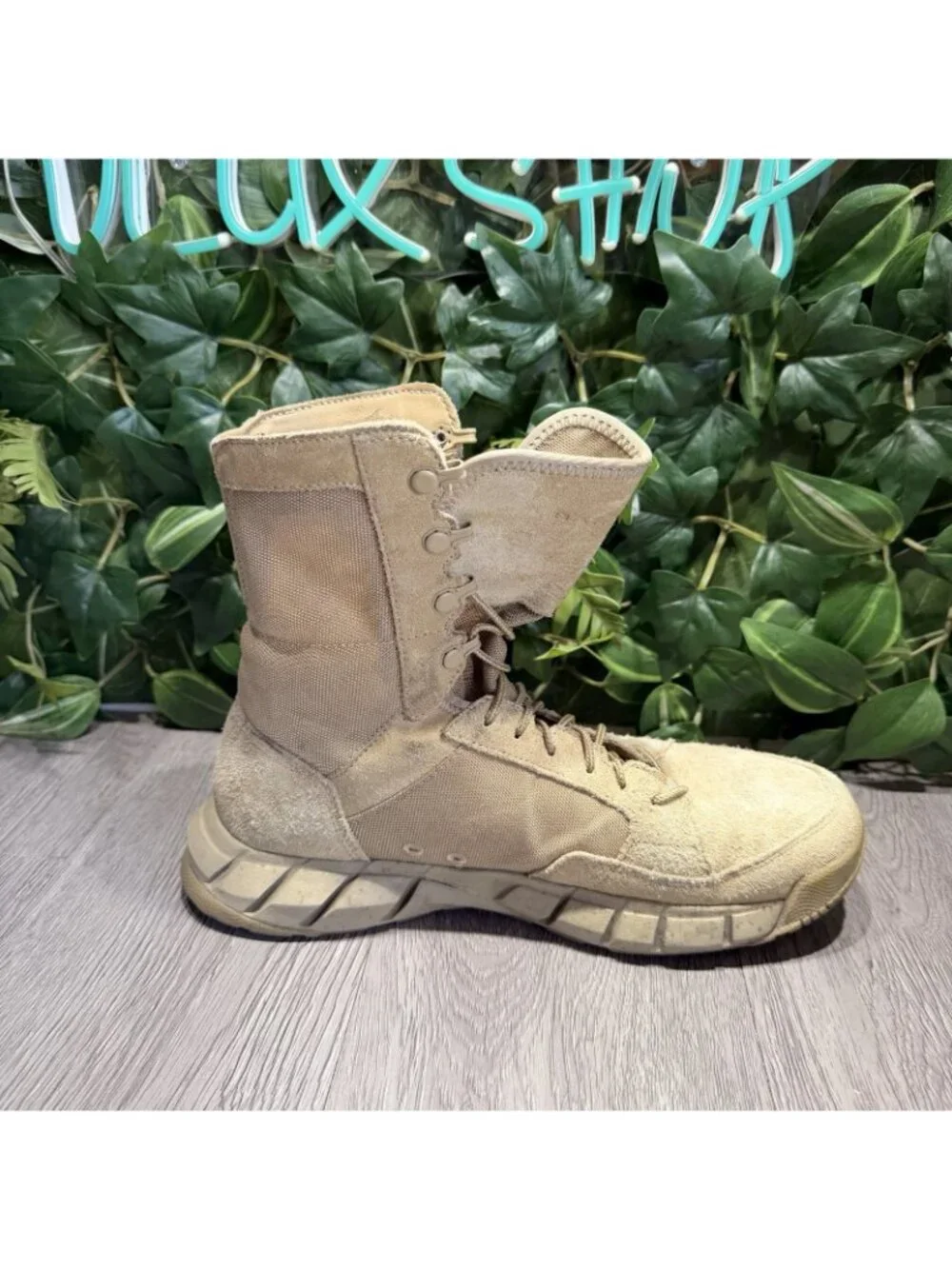Oakley Boots Mens Size 9 Beige Suede Combat Tactical Military 11188-889